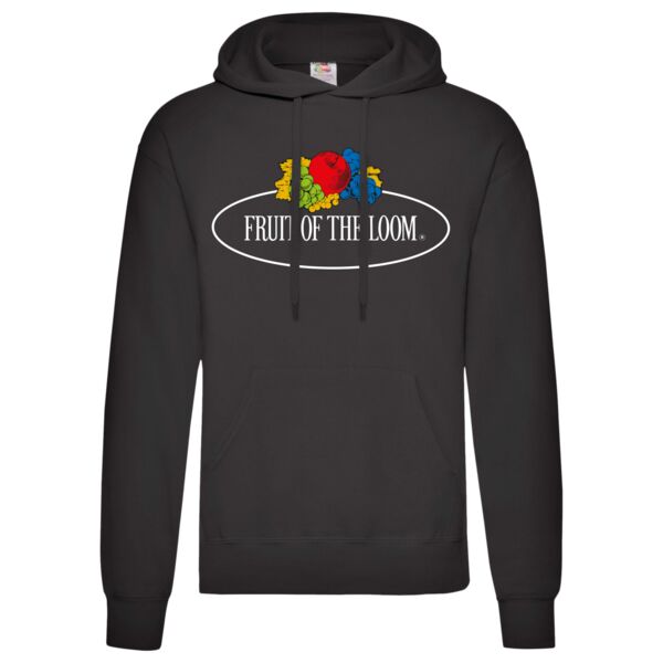 Vintage hooded sweatshirt large logo print Thumbnail