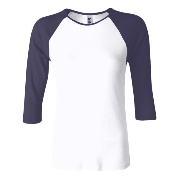 Ladies' Baby Rib Three-QuarterSleeve Contrast Raglan T-Shirt Thumbnail