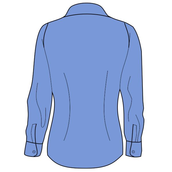 Ladies' Long Sleeve Fitted Polycotton Poplin Shirt Thumbnail