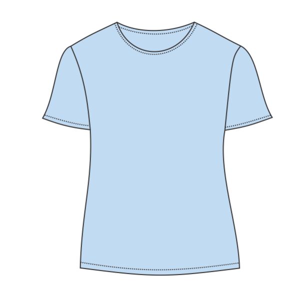 Sheer mini rib crew neck t-shirt Thumbnail