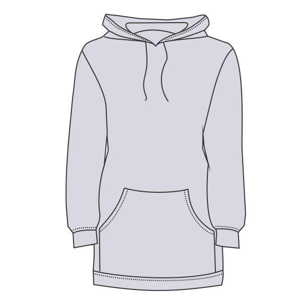 Women's longline hoodie Thumbnail