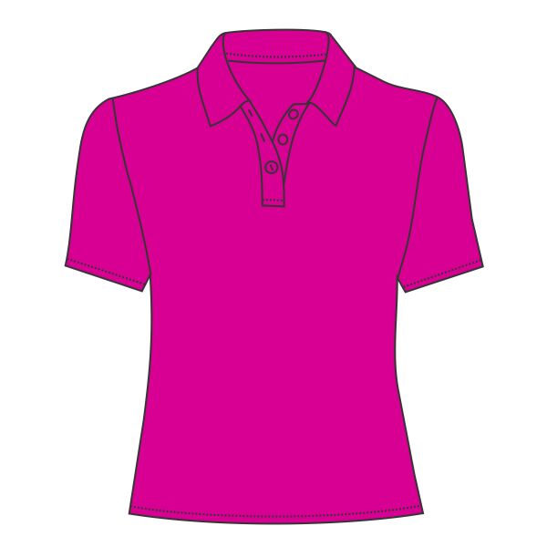 Women's diagonal stripe piqué polo shirt - tag-free Thumbnail