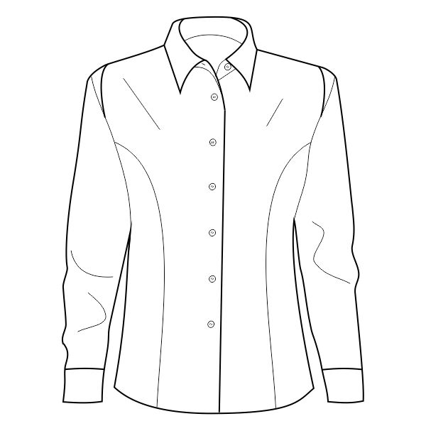 Women's contrast premium Oxford shirt long-sleeved (tailored fit) Thumbnail