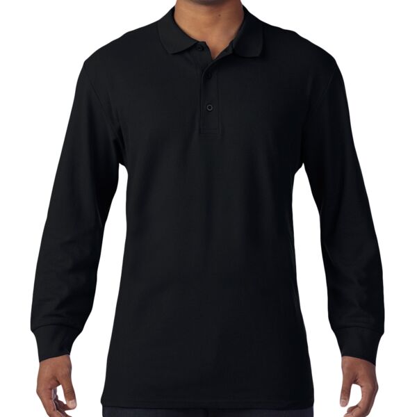 Premium Cotton® Adult Long Sleeve Double Piqué Polo Thumbnail