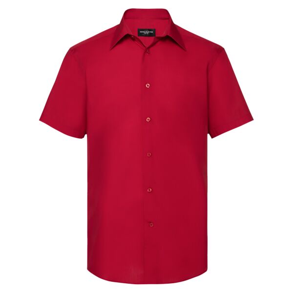 Russell Collection Short Sleeve Tailored Poplin Shirt Thumbnail
