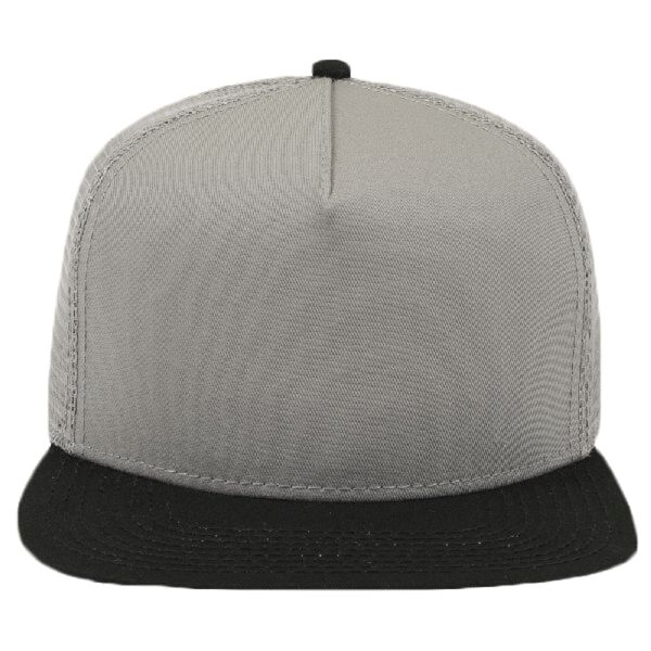 OTTO Superior Cotton Twill Square Flat Visor "OTTO SNAP" Five Panel Pro Style Mesh Back Trucker Snapback Hat Thumbnail