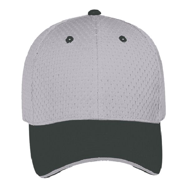 OTTO Polyester Pro Mesh Sandwich Visor Six Panel Low Profile Baseball Cap Thumbnail