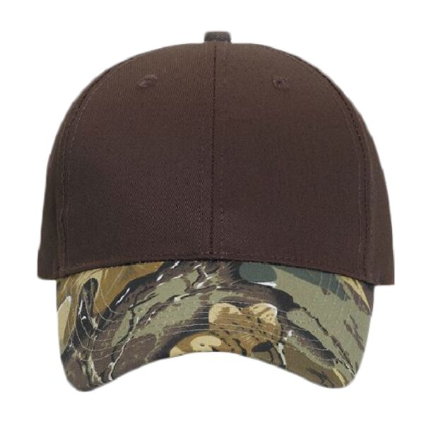 OTTO Camouflage Visor Cotton Blend Twill Six Panel Low Profile Baseball Cap Thumbnail