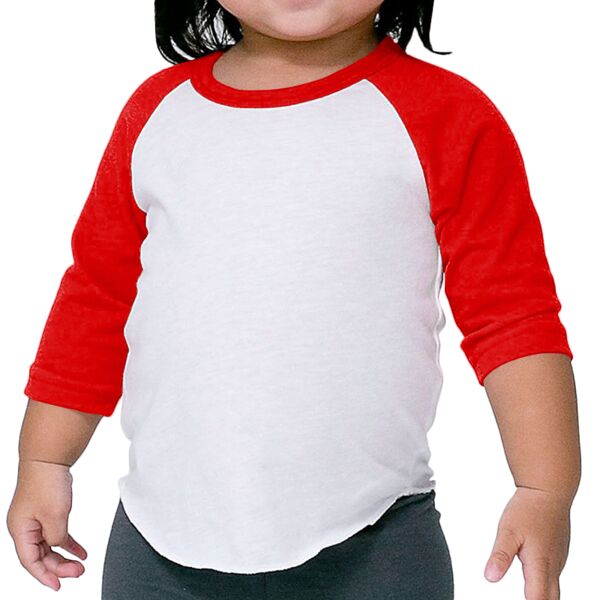 Infant Poly/Cotton Three-Quarter Sleeve Raglan Tee Thumbnail