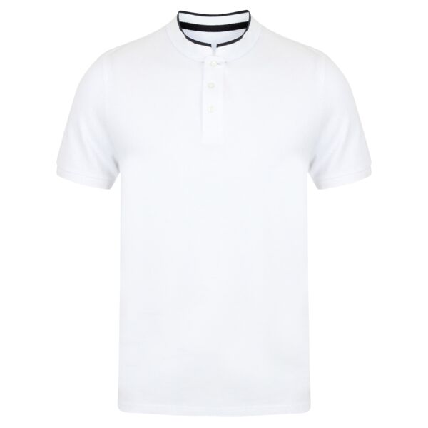 Stand collar stretch polo shirt Thumbnail