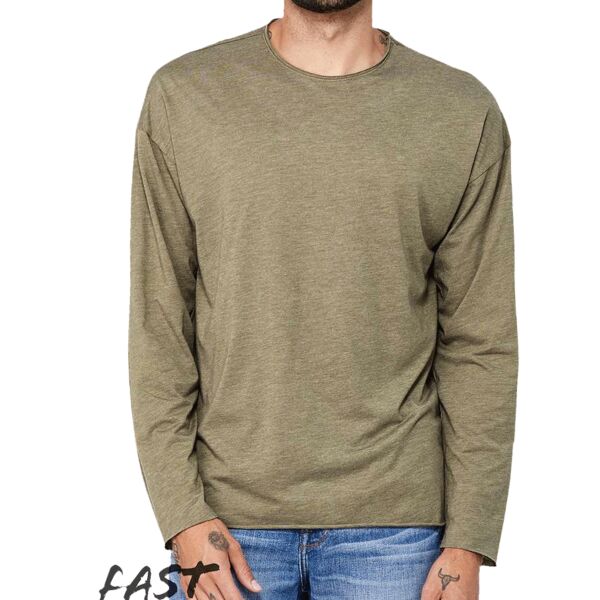 FWD Fashionriblend Raw Neck Long Sleeve Tee Thumbnail