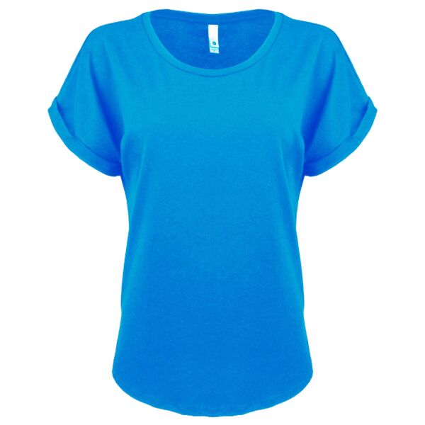 Women's Lightweight Cotton/Poly Roll Sleeve Dolman T-Shirt Thumbnail