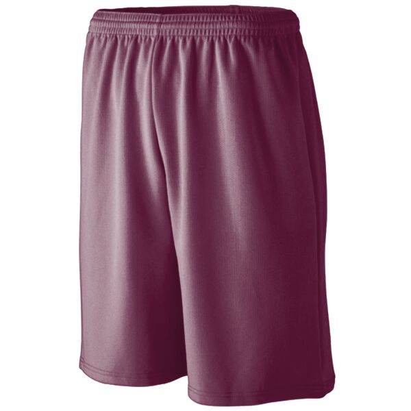 Youth Longer Length Wicking Mesh Athletic Shorts Thumbnail