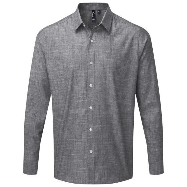 Cotton slub chambray long sleeve shirt Thumbnail