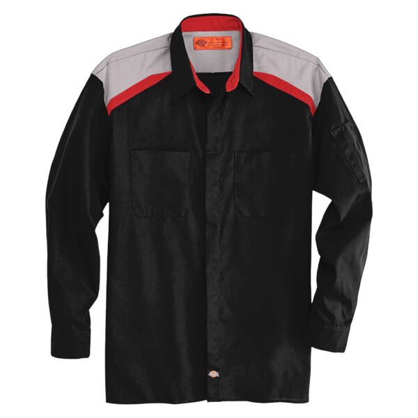 Tri-Color Long Sleeve Shop Shirt - Long Sizes Thumbnail