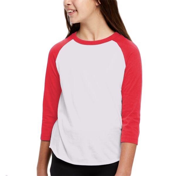 Youth USA Made 3/4 Sleeve Baseball Raglan T-Shirt Thumbnail