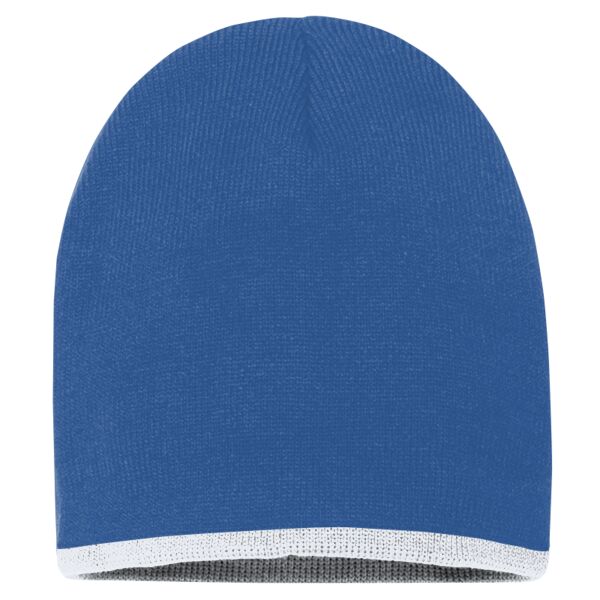 8" Bottom-Striped Beanie Thumbnail