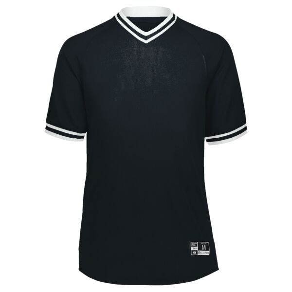 Youth Retro V-Neck Baseball Jersey Thumbnail